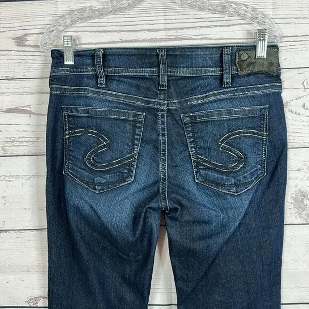 Silver Jeans Womens 30 Blue Suki Bootcut‎ Dark Wash Western Cowgirl Rodeo